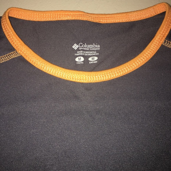 Columbia Mountain Tech Ringer Tee Grey/Orange Med - Picture 3 of 6